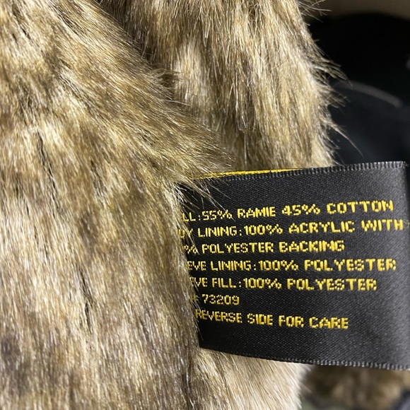 Fabio Faux Fur-Lined Denim Jacket Size Medium - Picture 3 of 5